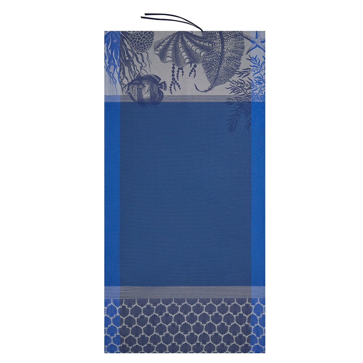 Recifs Blue Beach Towel by Le Jacquard Français