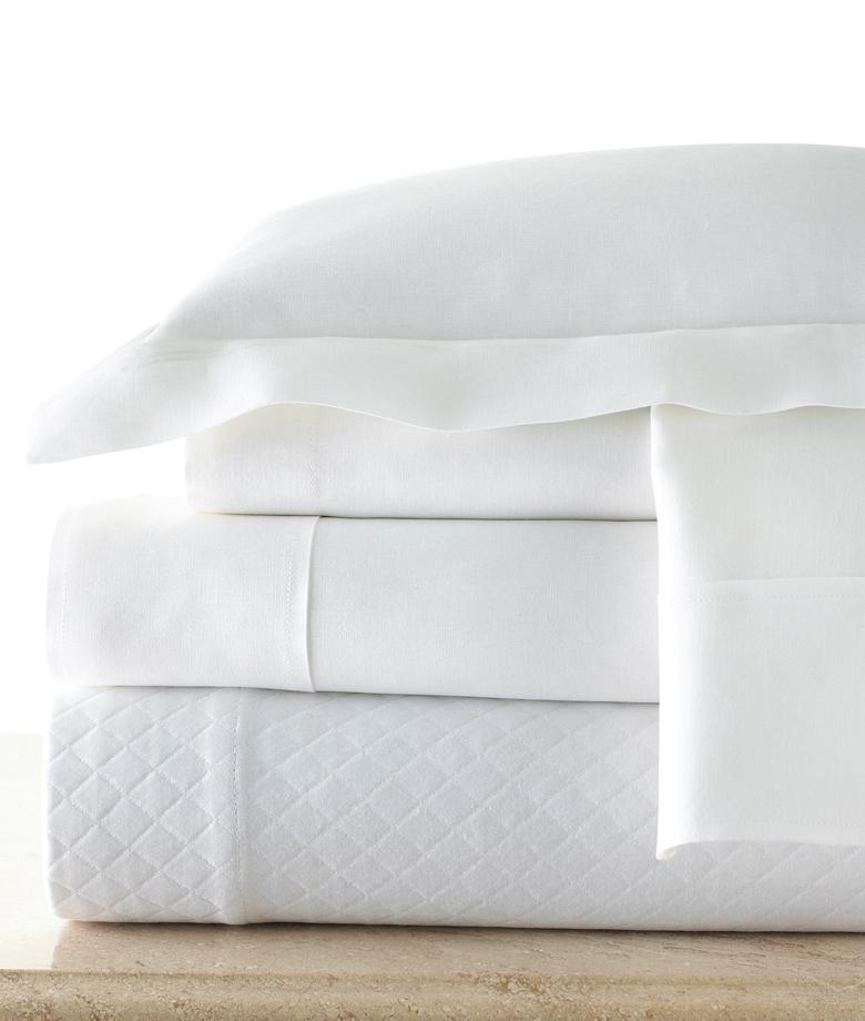 Christophe White Linen Bedding by Legacy Home