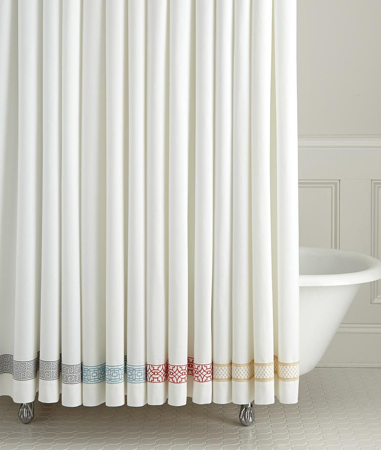 Duet Embroidered Shower Curtains by Legacy Home
