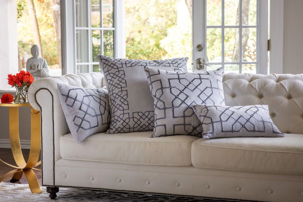 Franco Grey Euro Pillow by Lili Alessandra