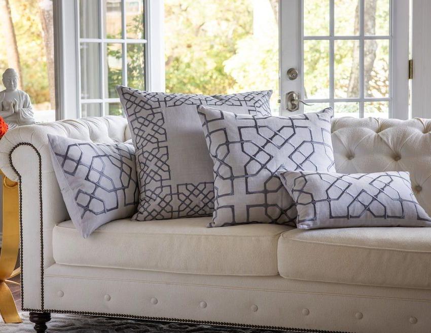 Franco Grey Lumbar Pillow by Lili Alessandra