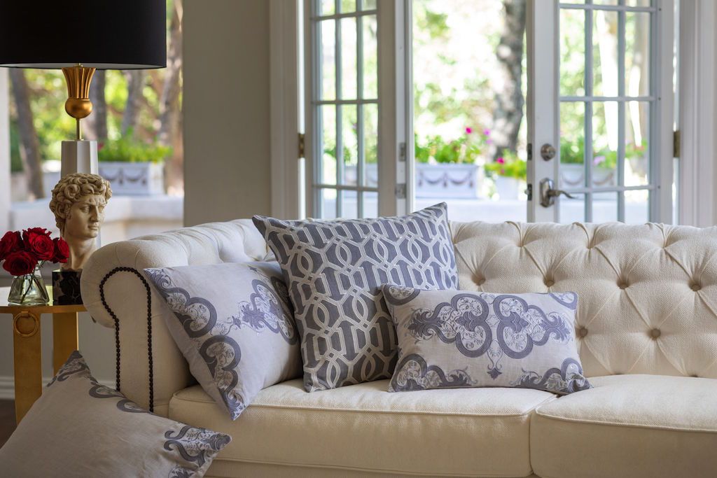 Nina Grey Large Boudoir Pillow by Lili Alessandra