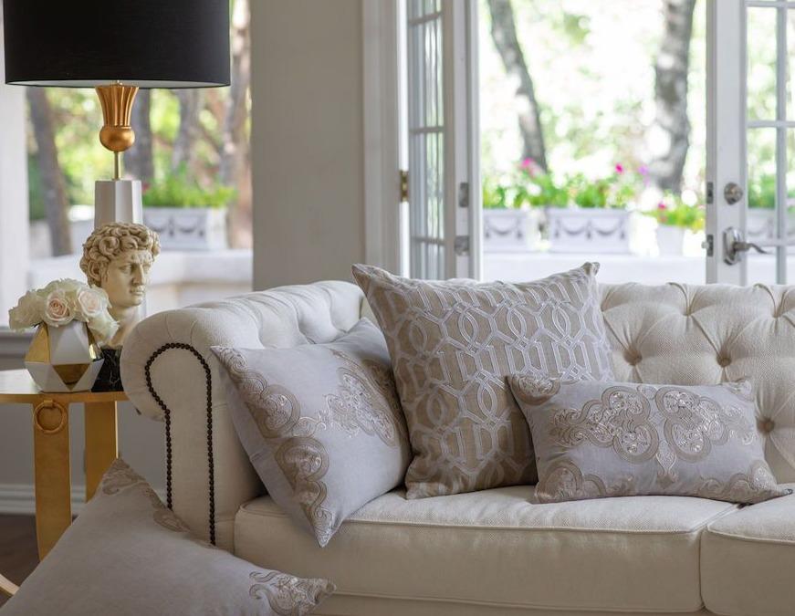 Nina Sand Lumbar Pillow by Lili Alessandra