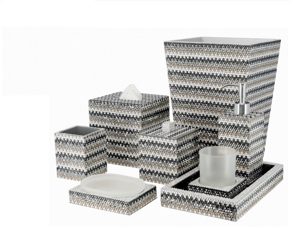 Biarritz Solid Swarovski Crystals Bath Accessories by Mike + Ally