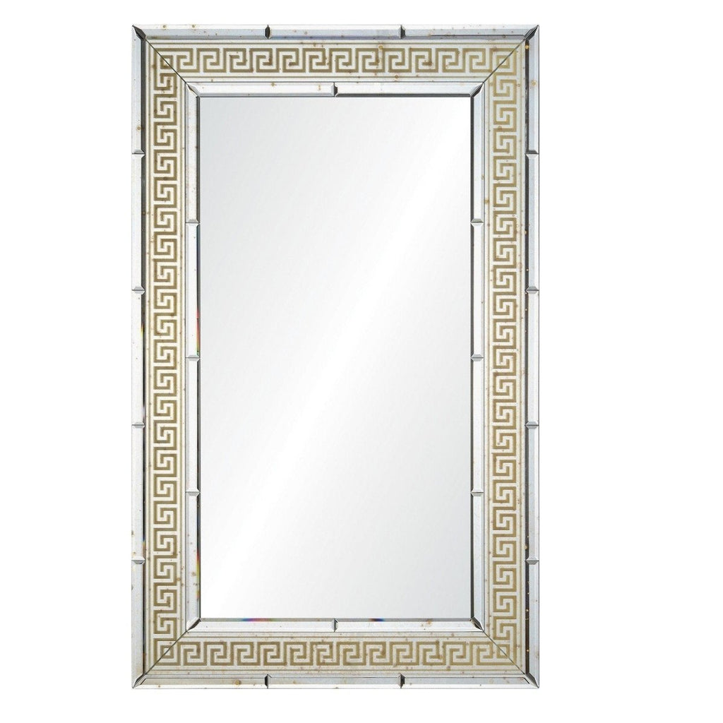 Lamont Antiqued Mirror With Gold Detail by Suzanne Kasler