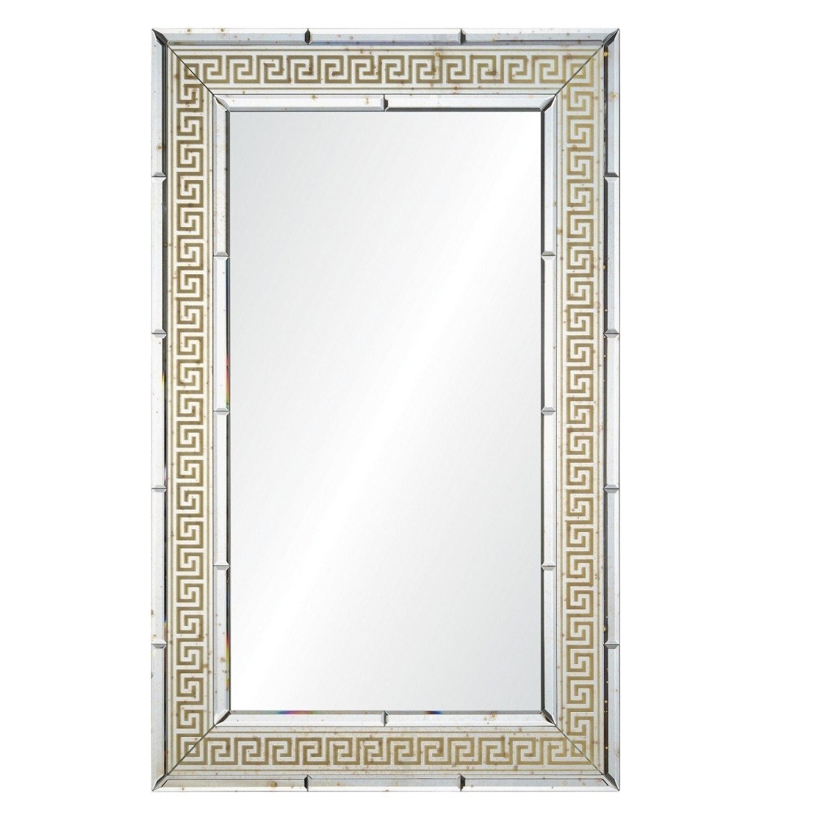 Lamont Antiqued Mirror With Gold Detail by Suzanne Kasler