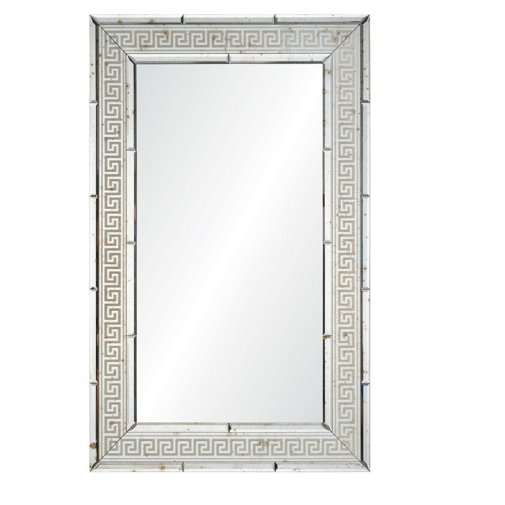 Lamont Antiqued Mirror With Silver Detail by Suzanne Kasler