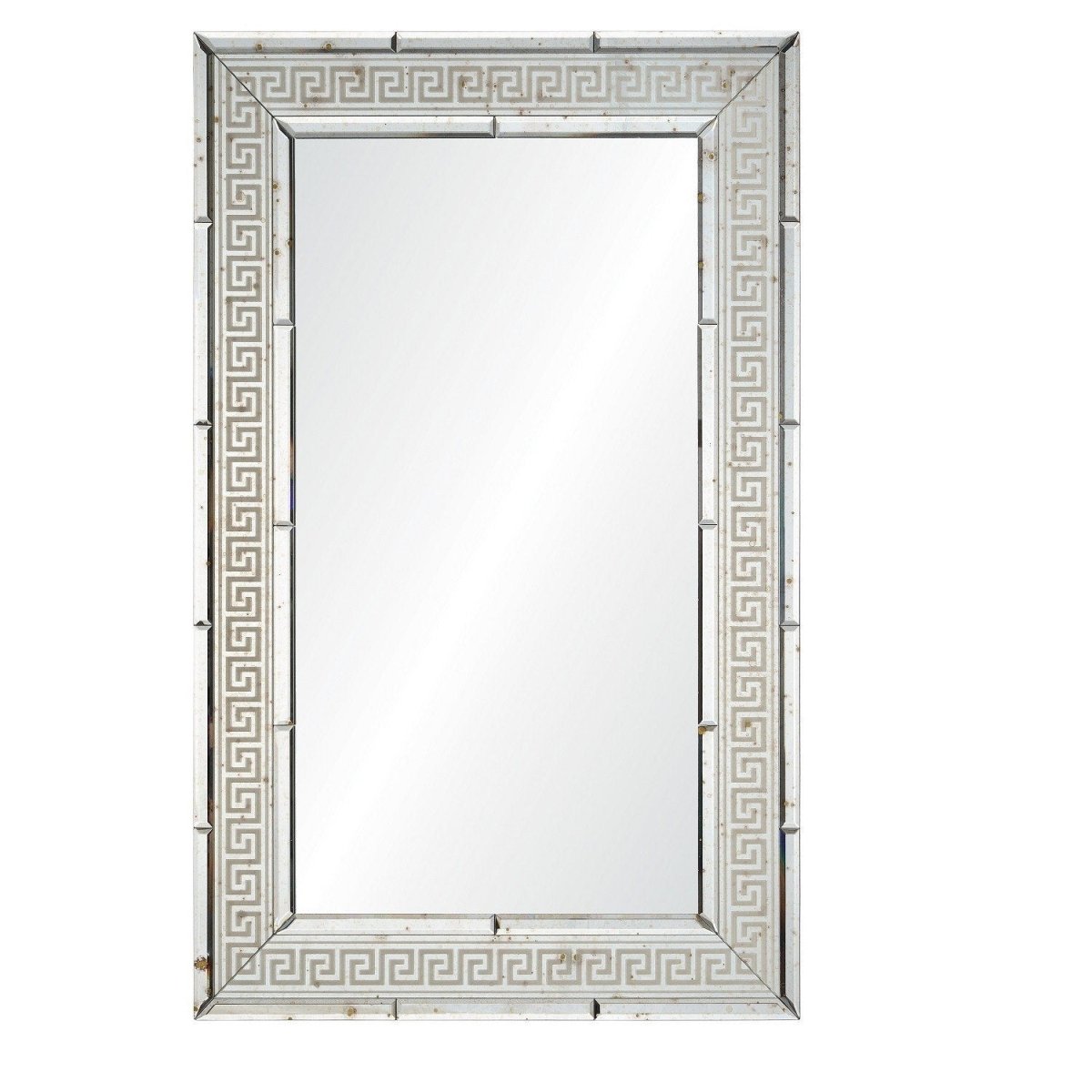Lamont Antiqued Mirror With Silver Detail by Suzanne Kasler