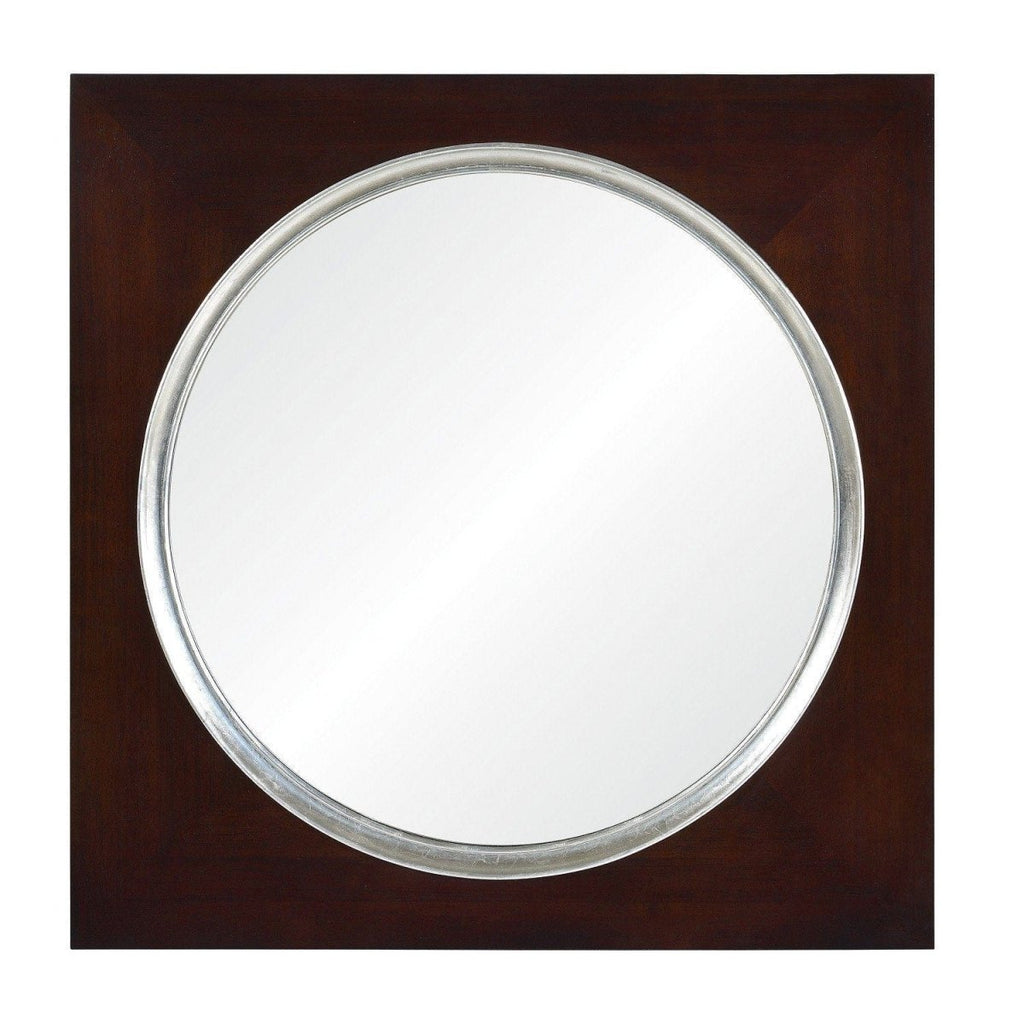 Marten Dutch Brown & Silver Leaf Square Mirror by Suzanne Kasler