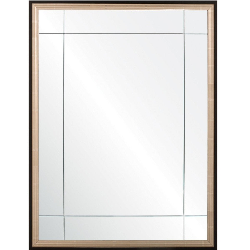 Black & Silver Leaf Panel Wall Mirror by Mirror Home