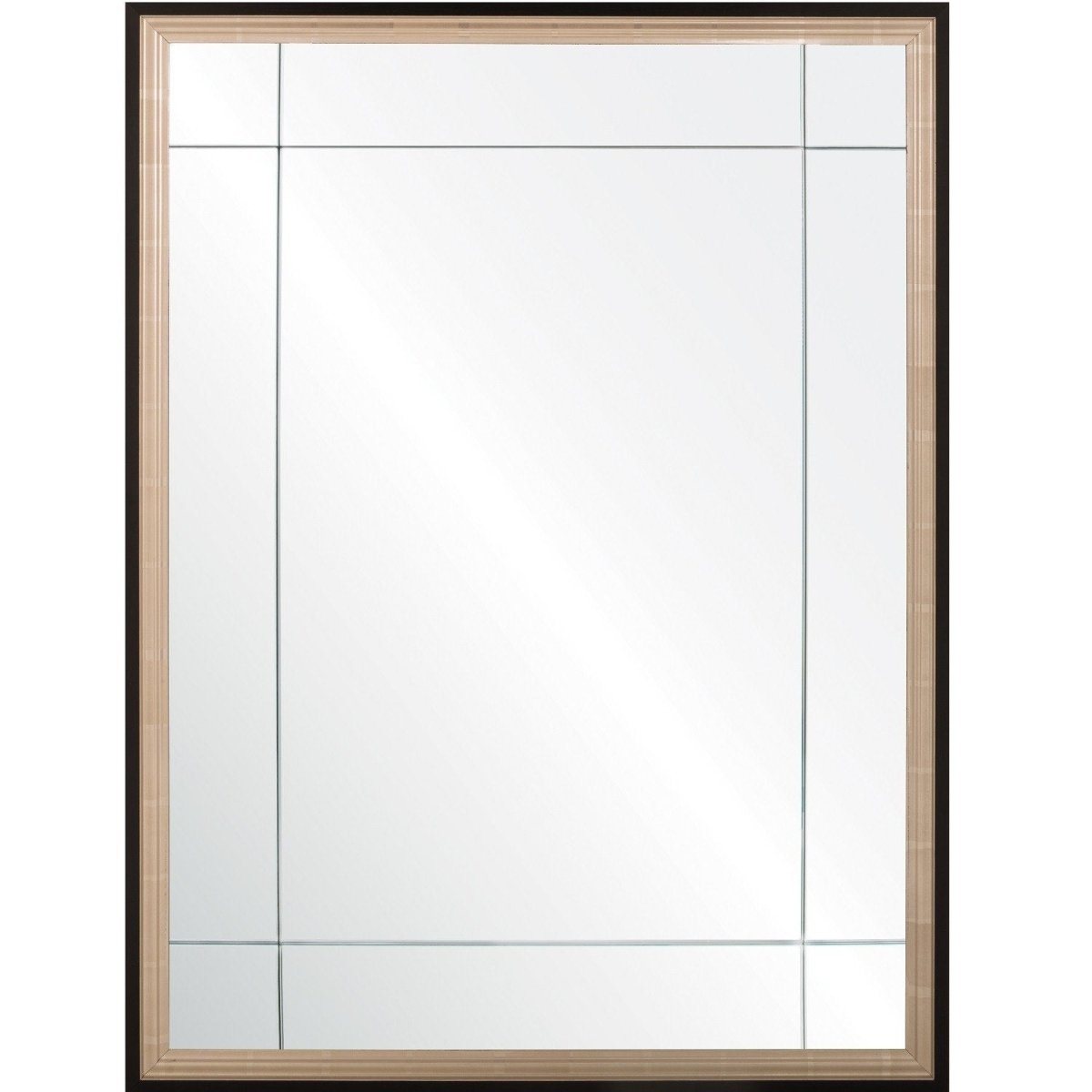 Black & Silver Leaf Panel Wall Mirror by Mirror Home