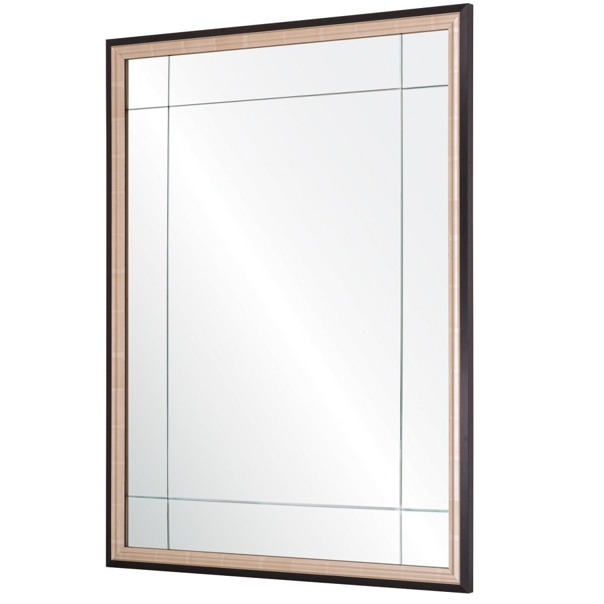 Black & Silver Leaf Panel Wall Mirror by Mirror Home