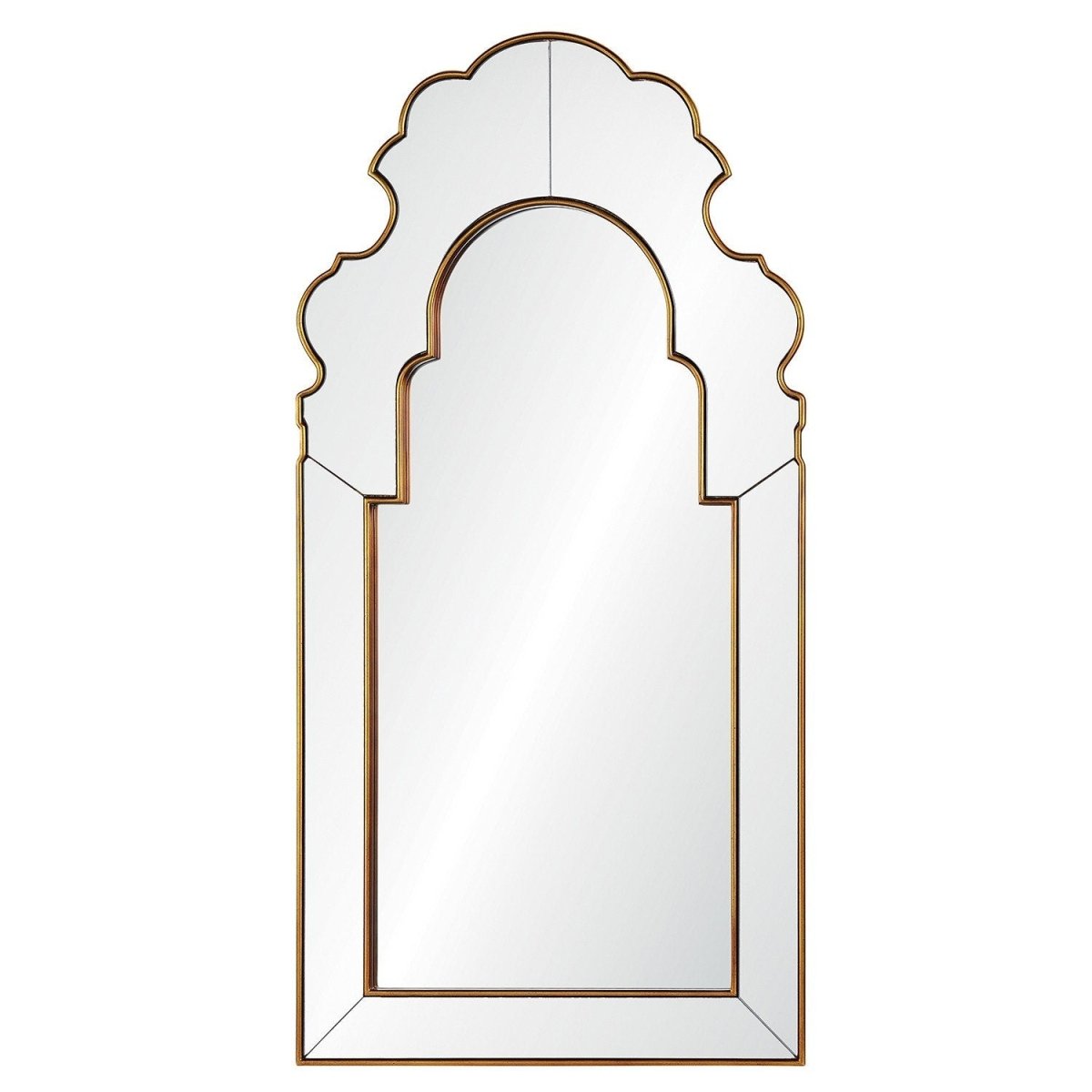 Diamond Distressed Gold Mirror by Bunny Williams