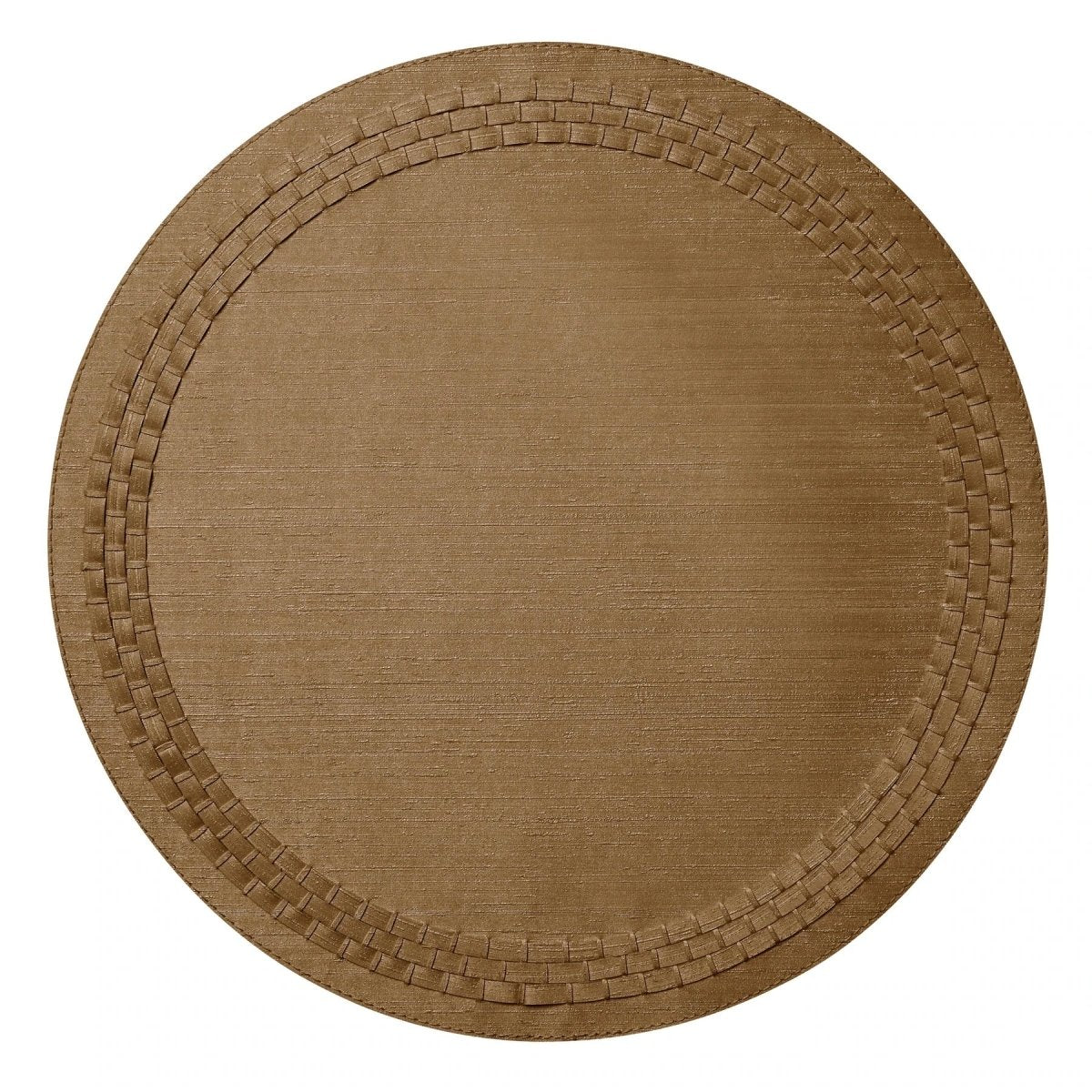 August Taupe Round Placemats by Mode Living