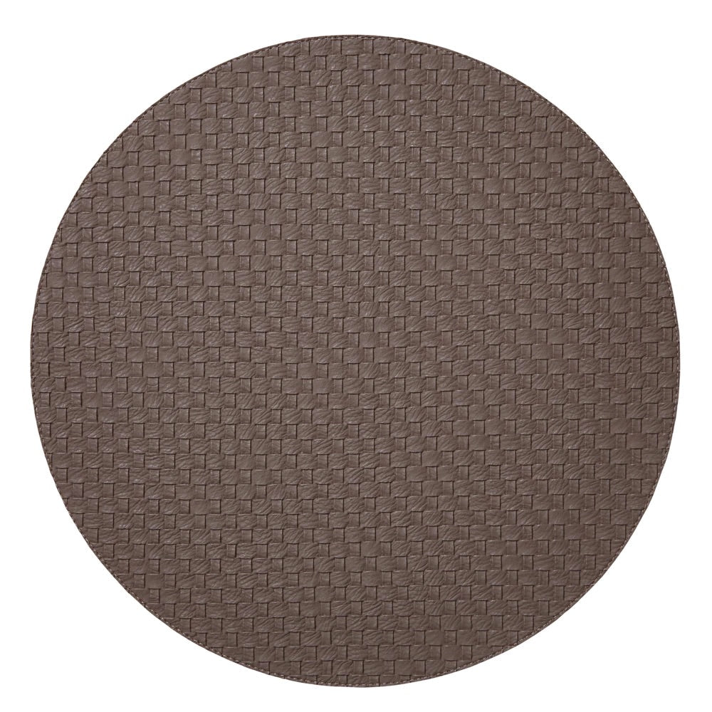 Cesto Chocolate & Pearl Round Placemats by Mode Living