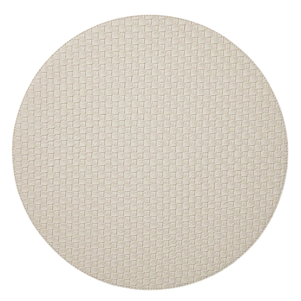 Cesto Chocolate & Pearl Round Placemats by Mode Living