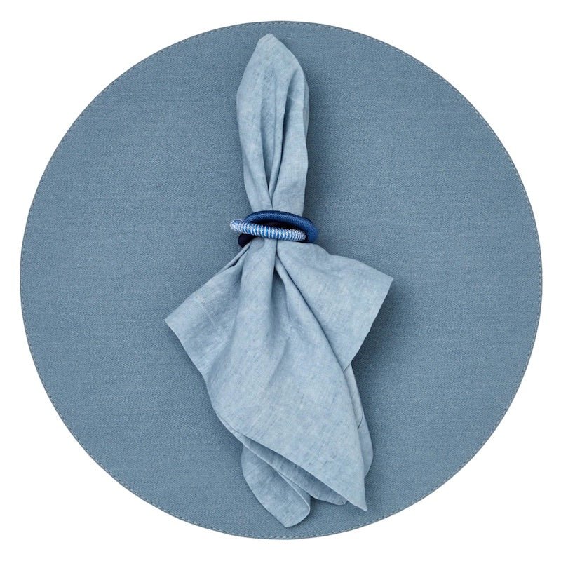 Chic Denim Blue & Grey Placemats by Mode Living