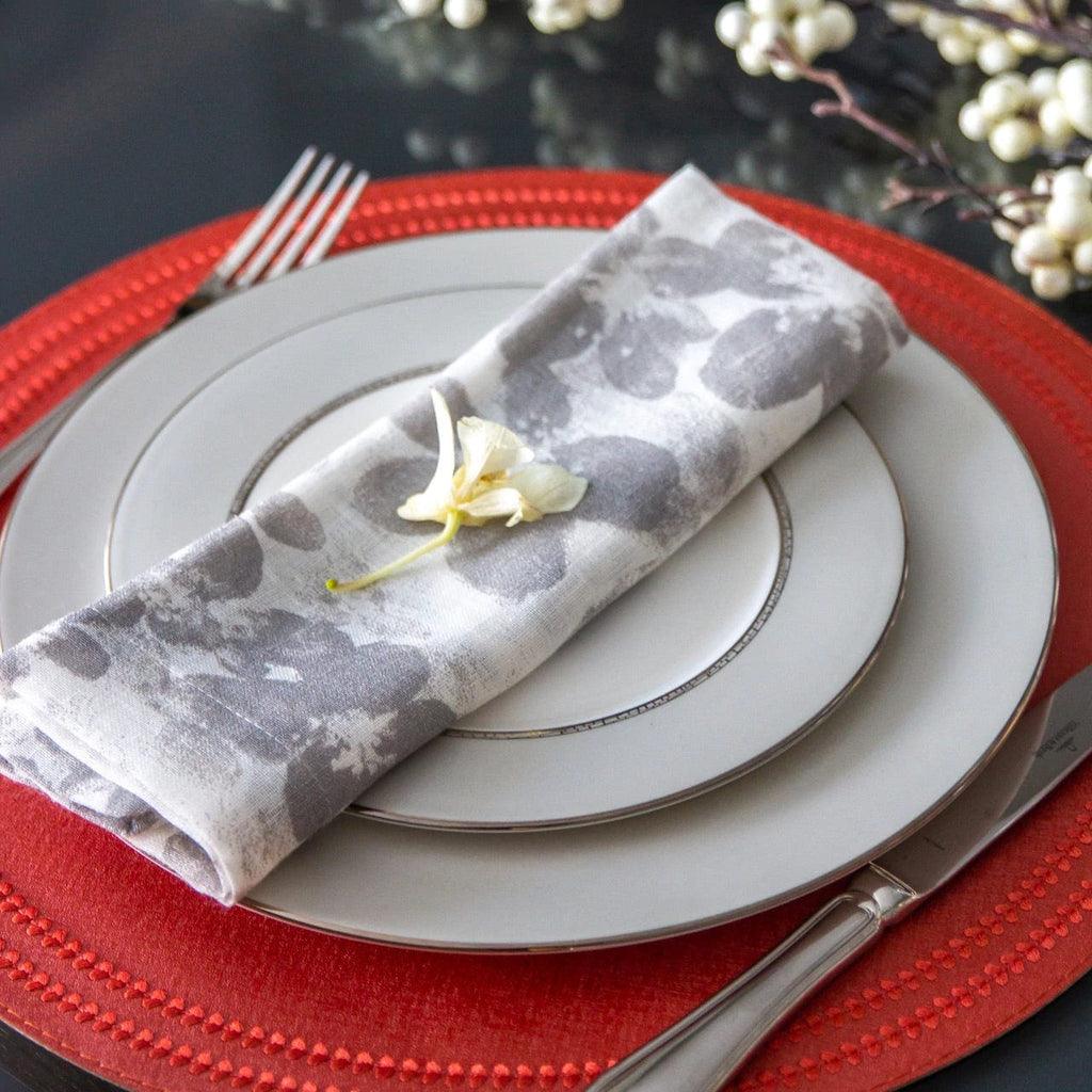 Hudson Gray & White Napkins by Mode Living