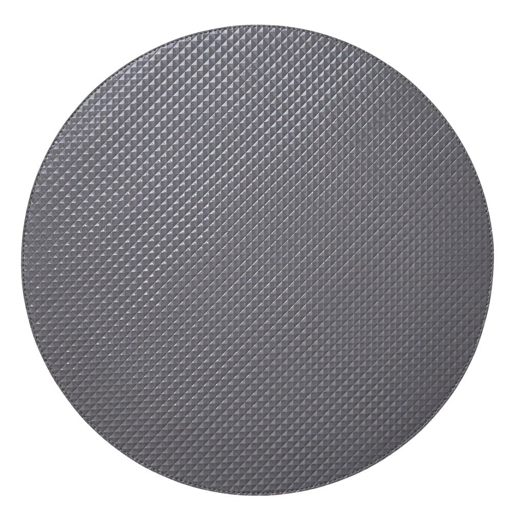 Miyake Gray & Black Round Placemats by Mode Living