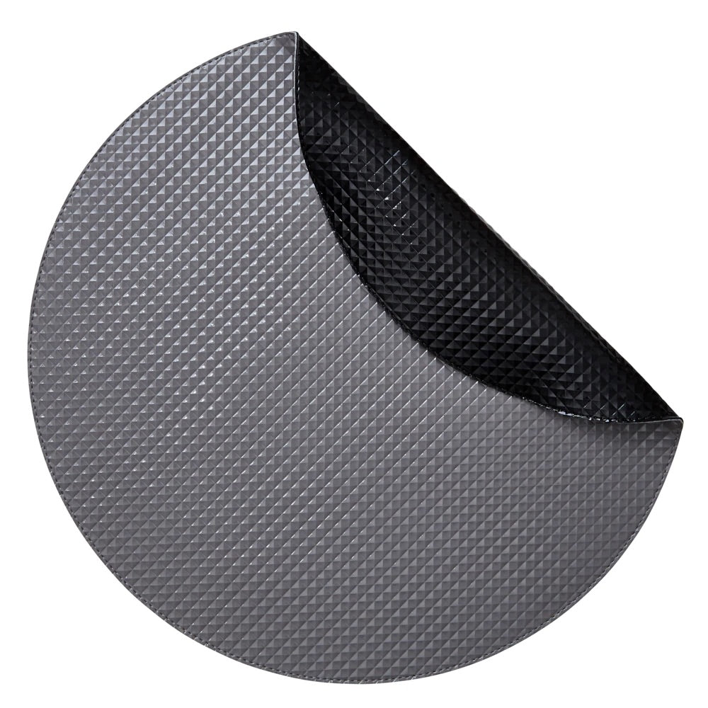 Miyake Gray & Black Round Placemats by Mode Living