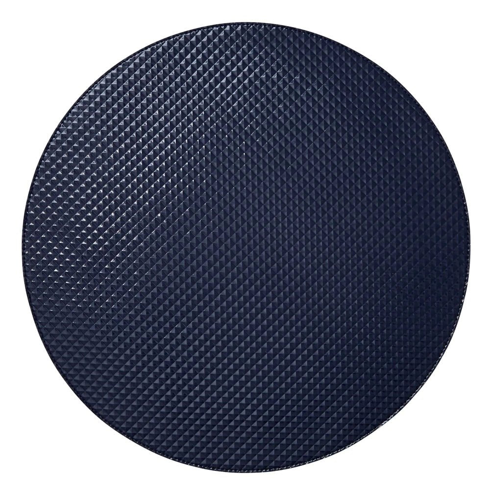 Miyake Navy & Red Round Placemats by Mode Living