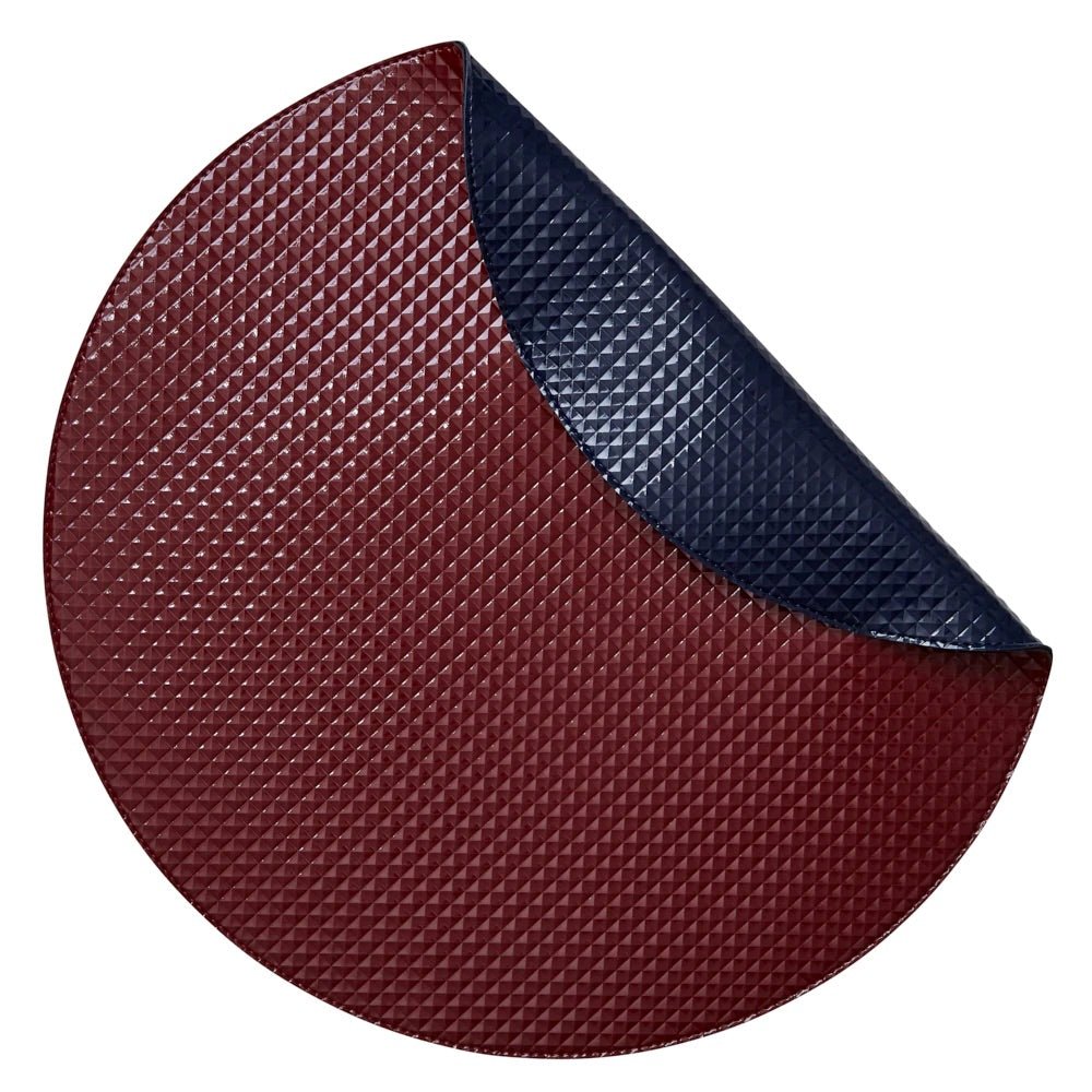 Miyake Navy & Red Round Placemats by Mode Living