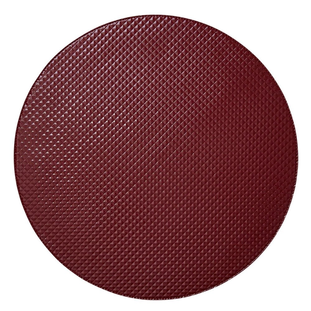Miyake Navy & Red Round Placemats by Mode Living