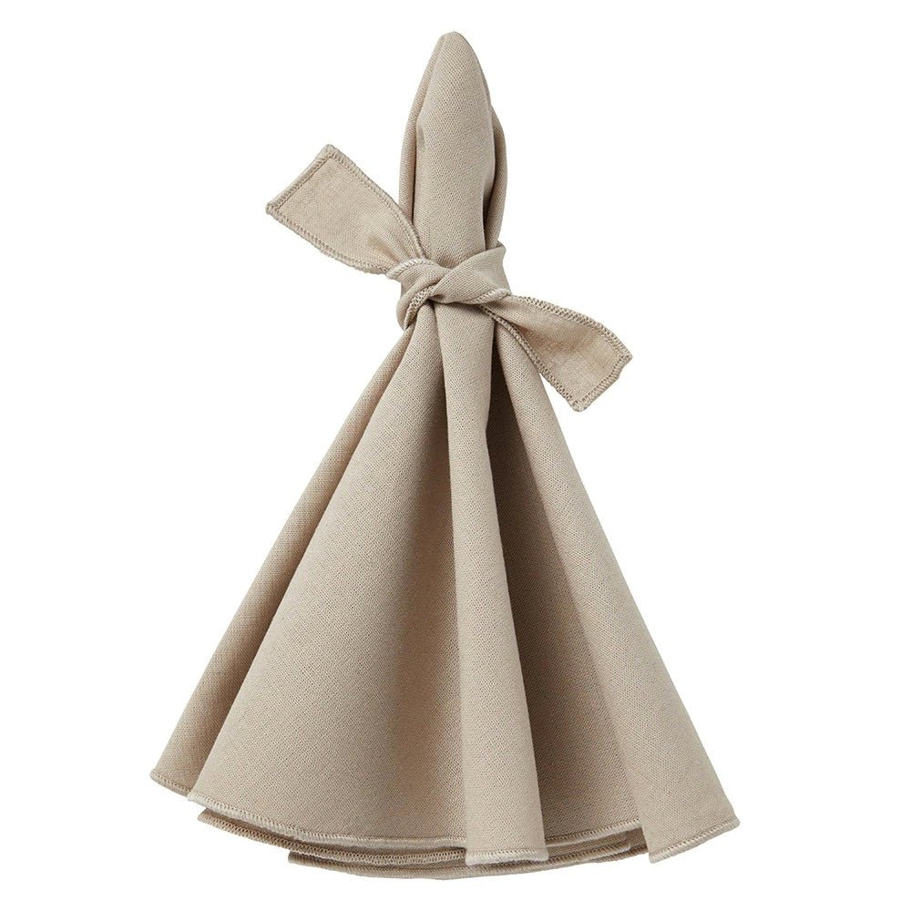 Napa Beige Round Napkins by Mode Living