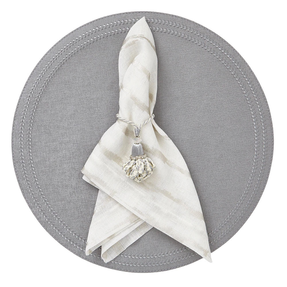 Paloma Silver Gray Round Placemats by Mode Living