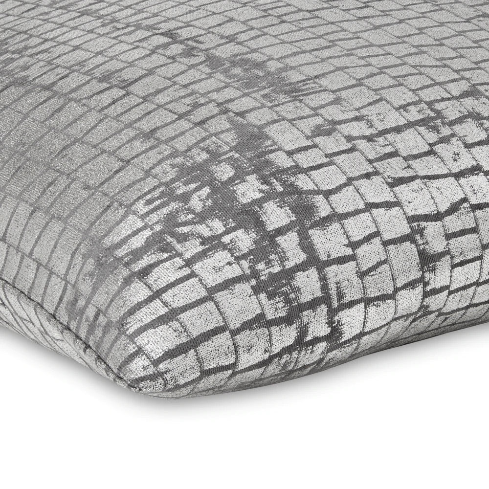 Terra Gray Metallic Decorative Pillows by Mode Living