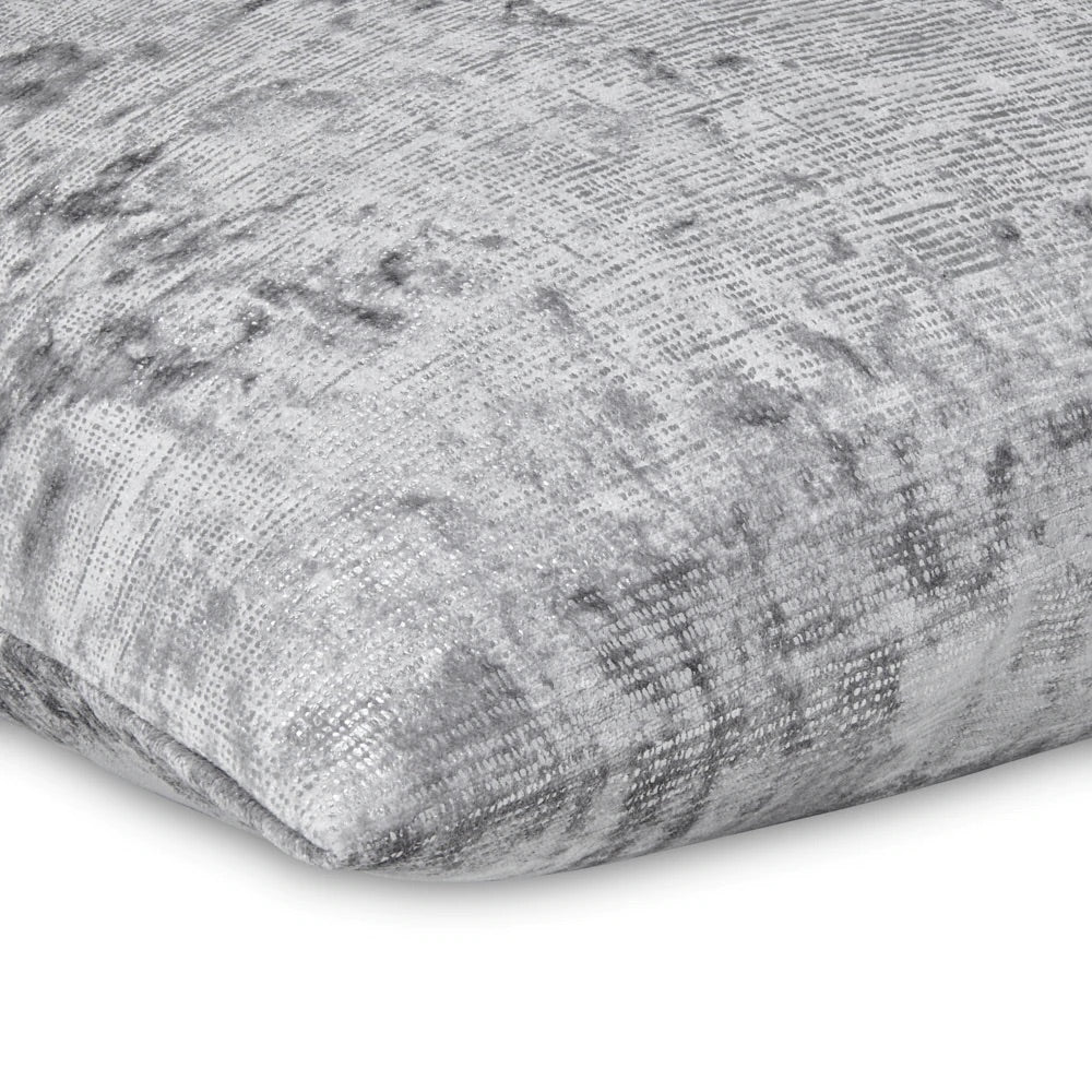 Terra Light Gray Metallic Pillow by Mode Living