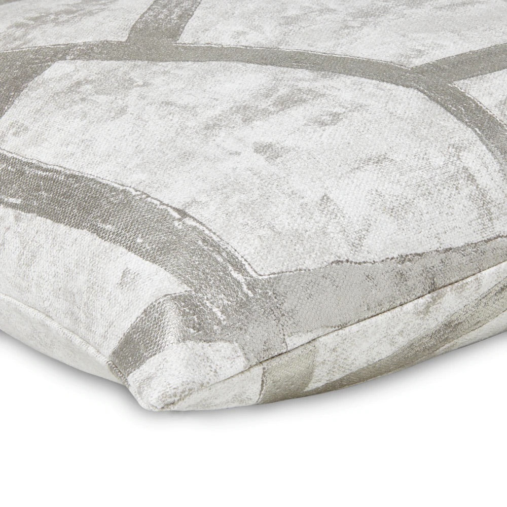Terra Gray Silver Pillow by Mode Living