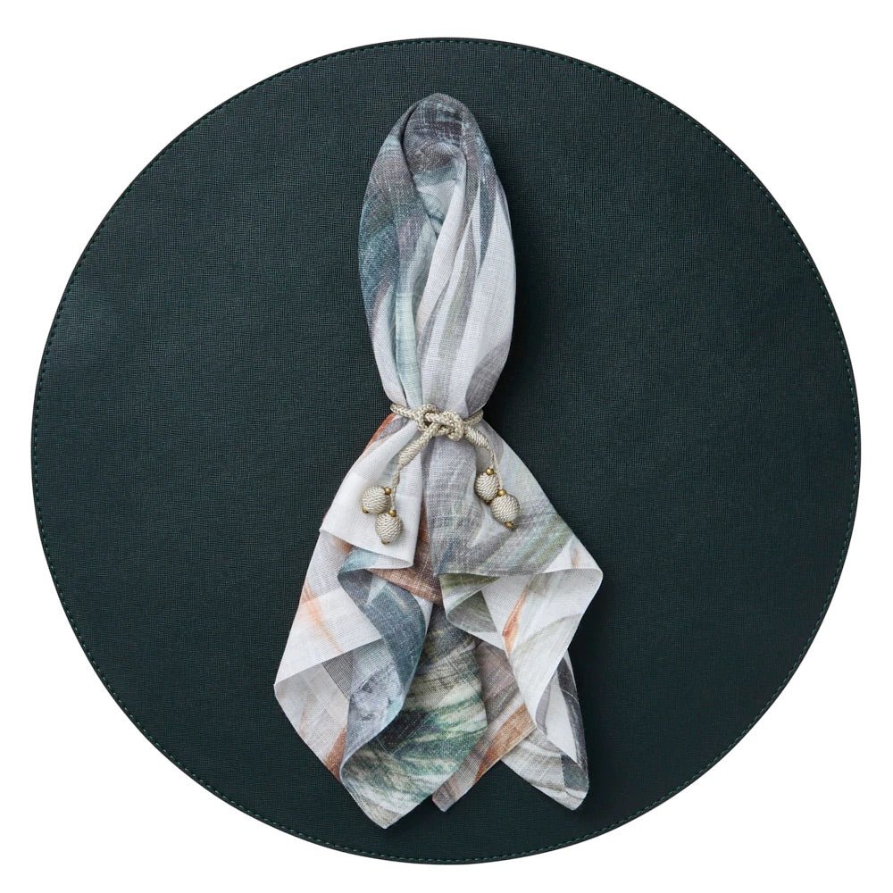 Valentina Green Round Placemats by Mode Living