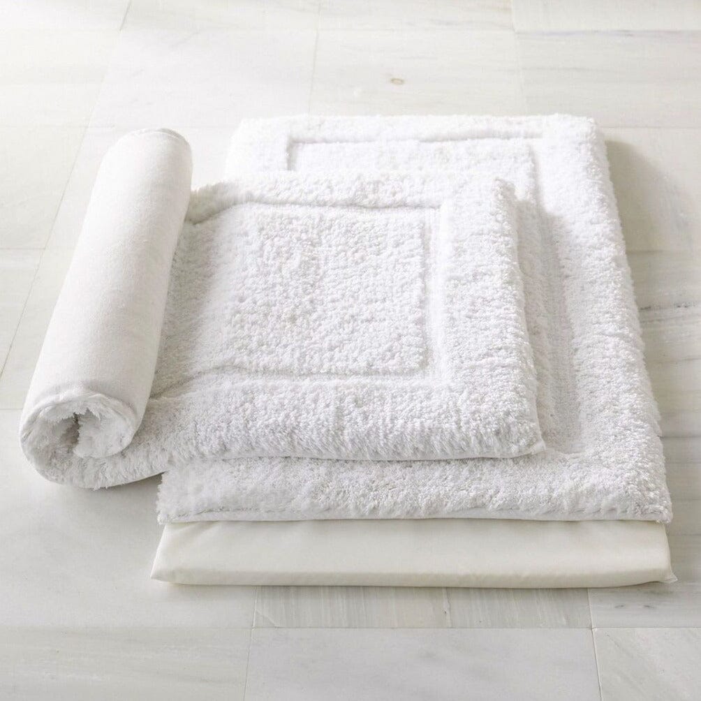 Tiffany Cloud Square White Bath Rug by Peacock Alley