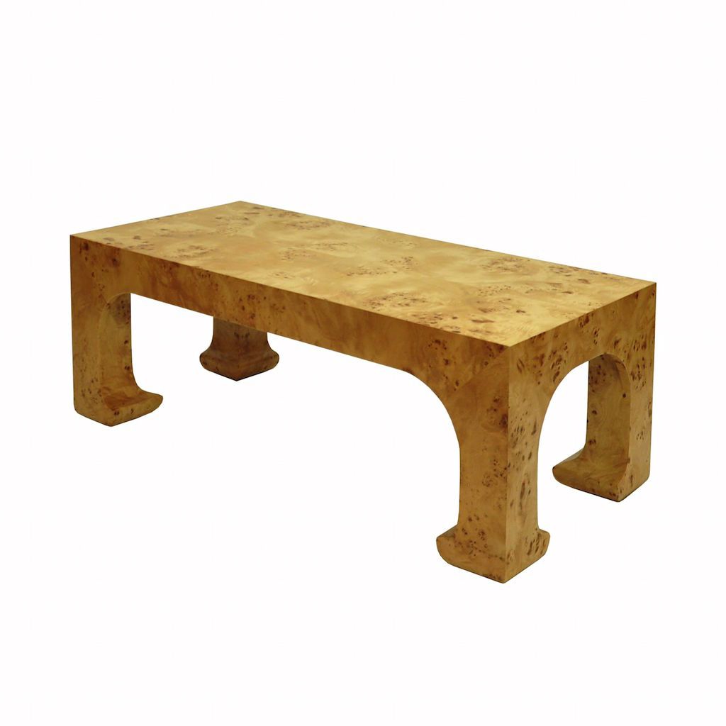Nicola Burl Wood Coffee Table by Worlds Away