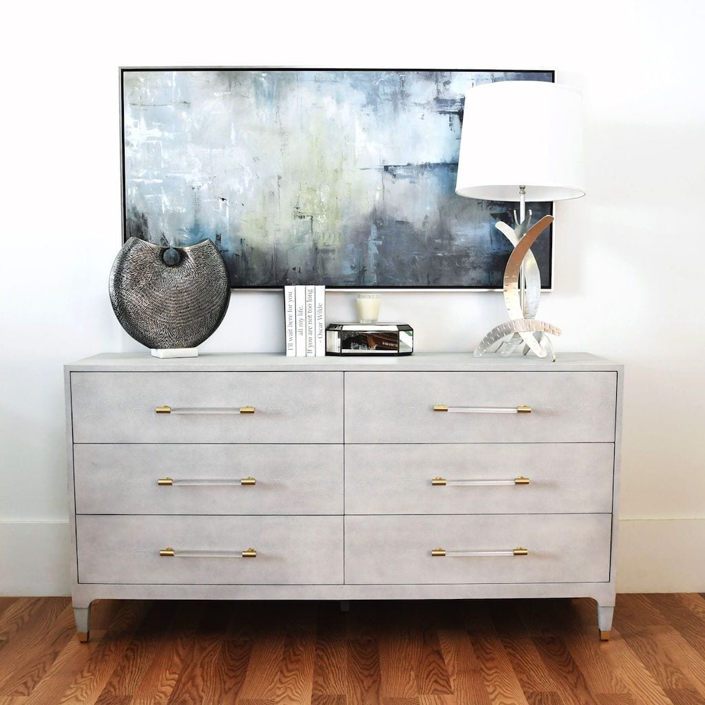 Maren Light Grey 6-Drawer Dresser by Worlds Away