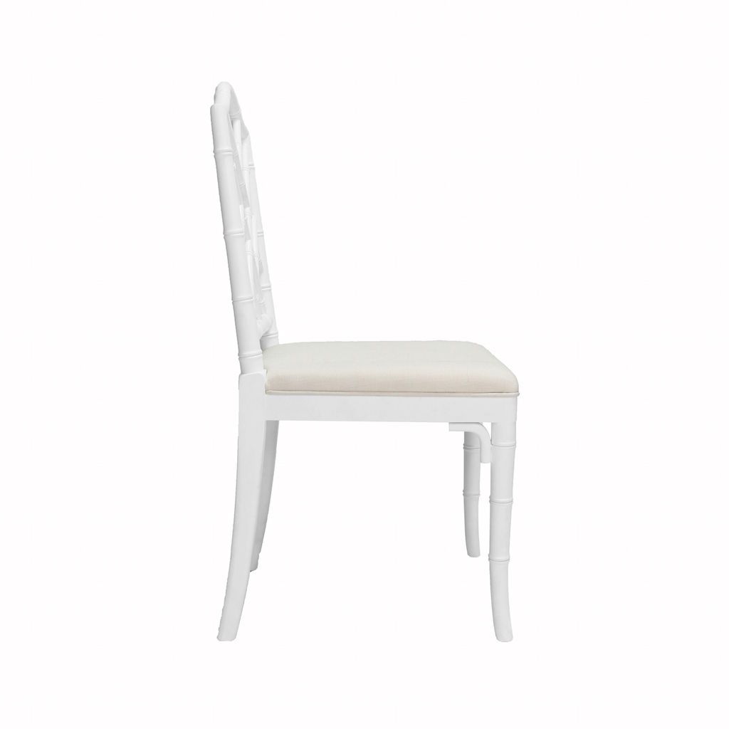 Fairfield White Dining Chair by Worlds Away
