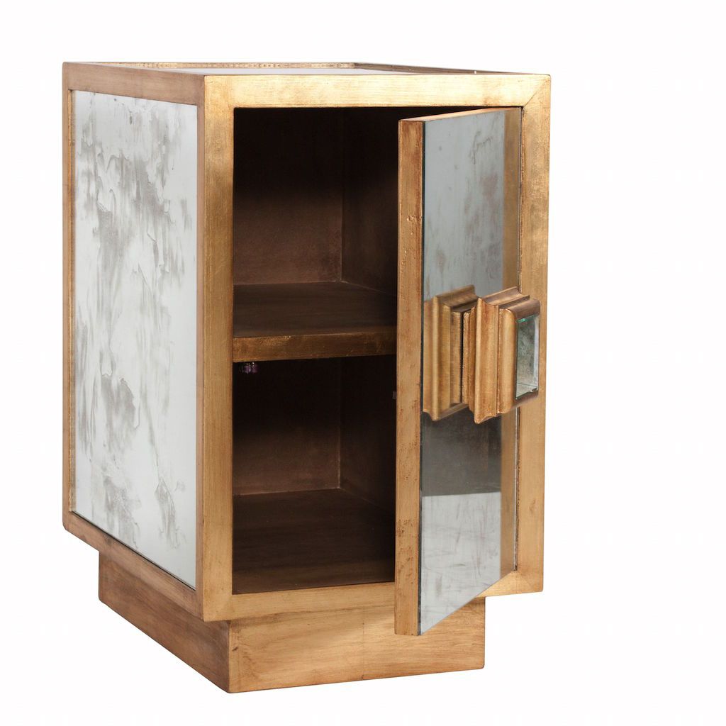 Savannah Gold & Antique Mirror Cabinet