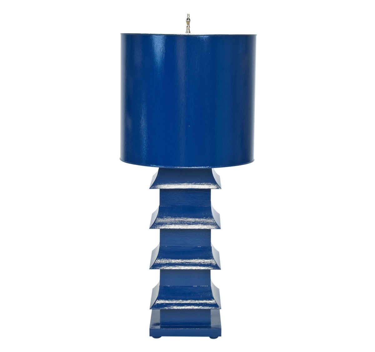 Large Navy Pagoda Lamp by Worlds Away