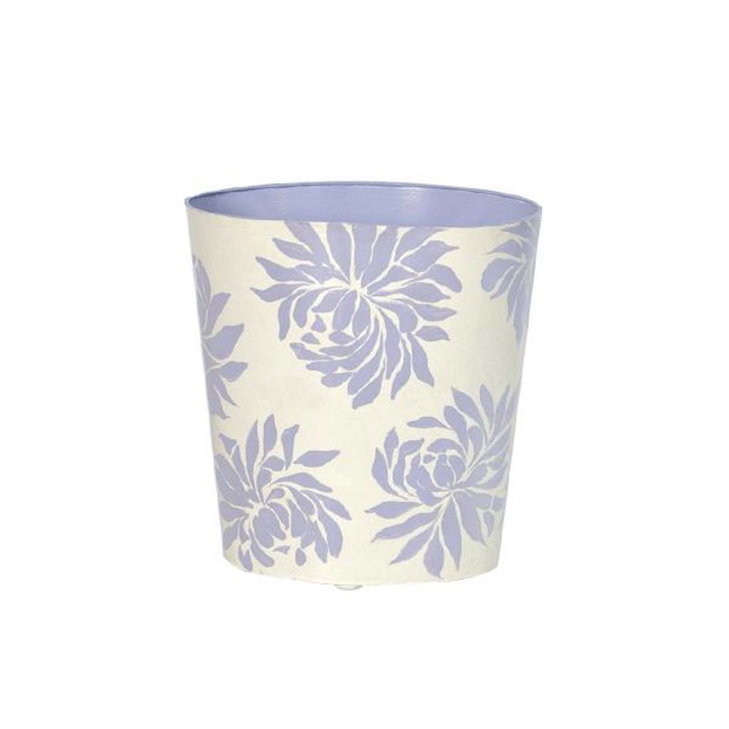Dahlia Lavender & Cream Wastebasket