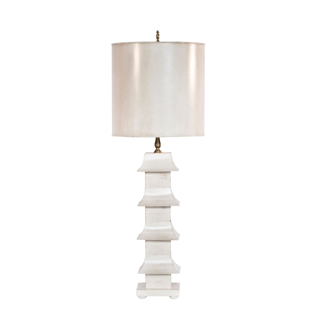 Antique Cream Pagoda Table Lamp by Worlds Away
