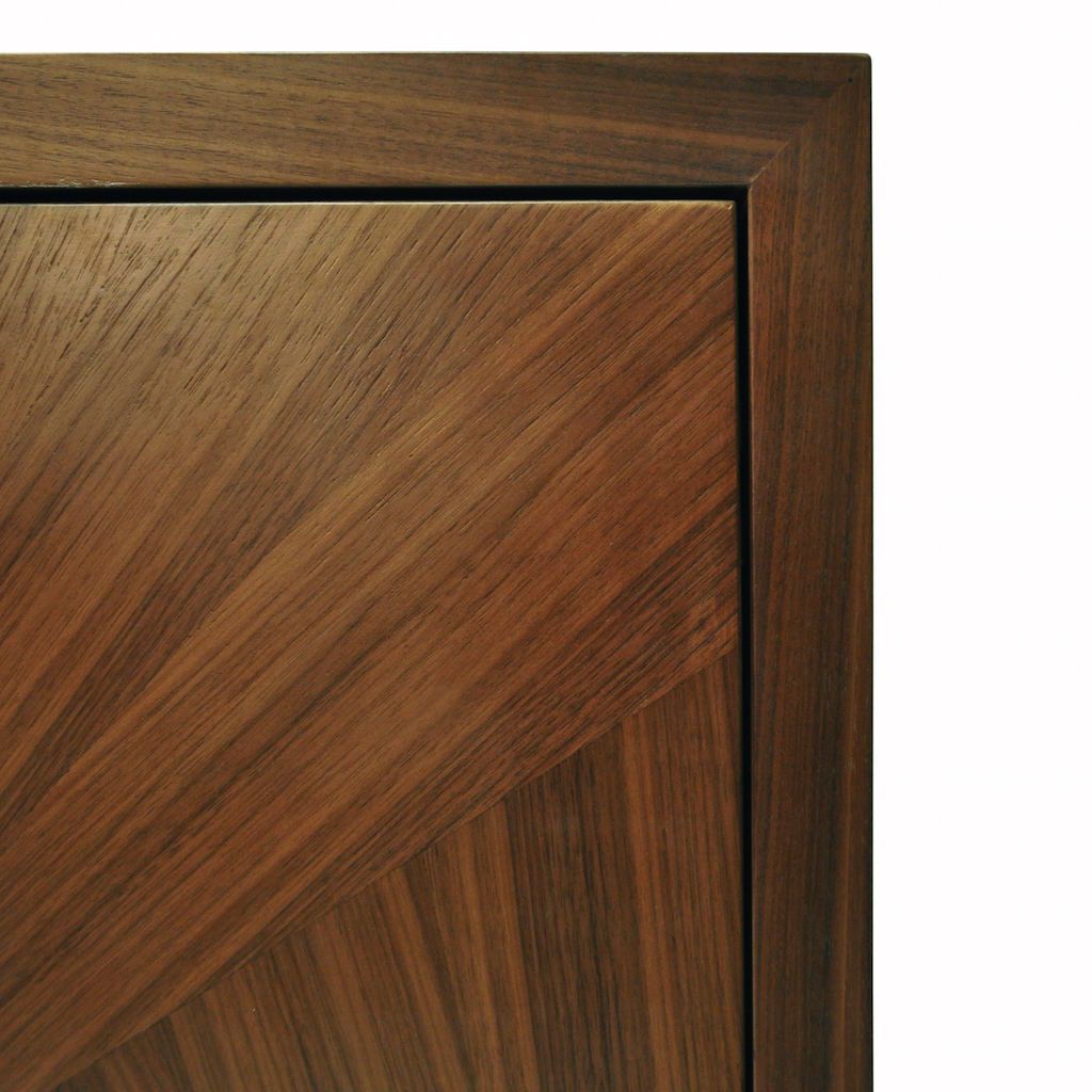 Emory Walnut Cabinet with Bronze Legs & Hardware