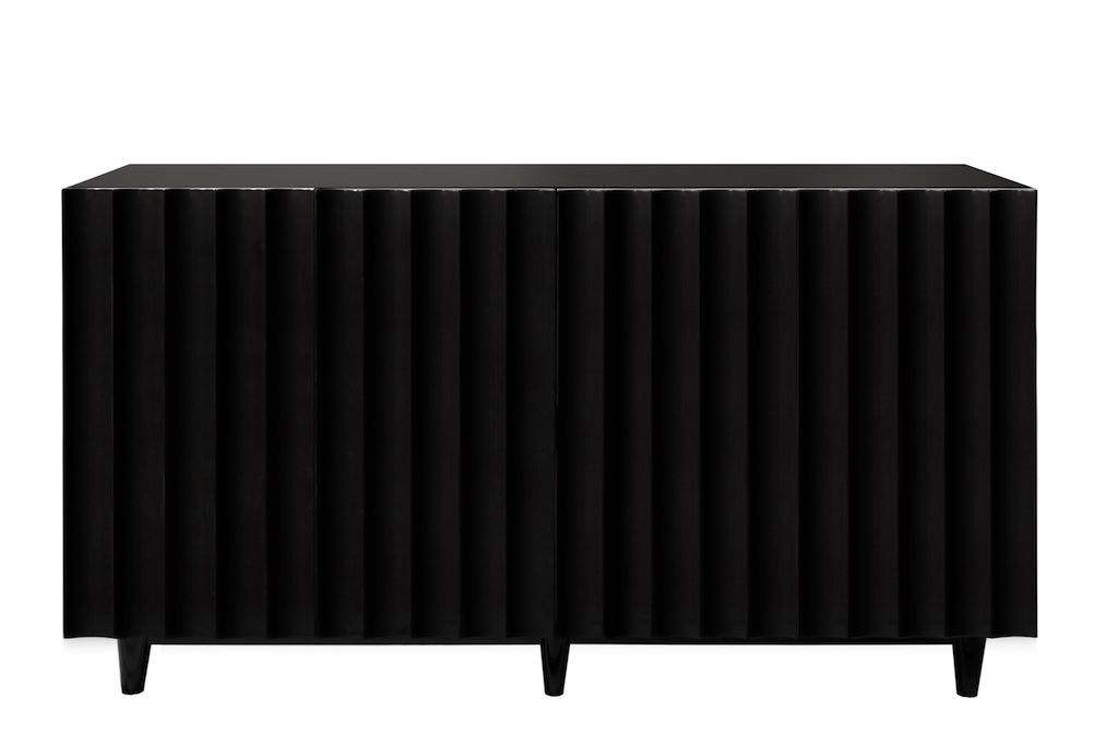 Odette Black Lacquer Cabinet by Worlds Away