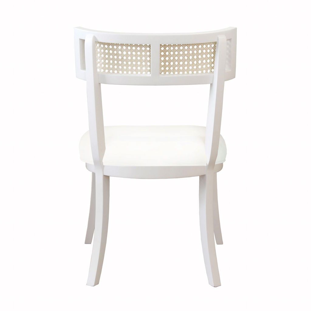Britta White Klismos Dining Chair by Worlds Away
