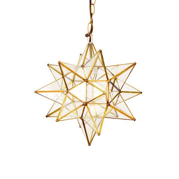 Brass Star Chandelier by Worlds Away