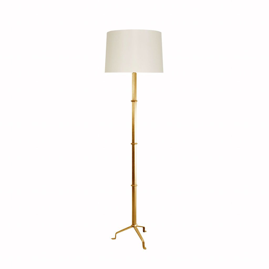 Alvaro Gold Three Leg Floor Lamp by Worlds Away