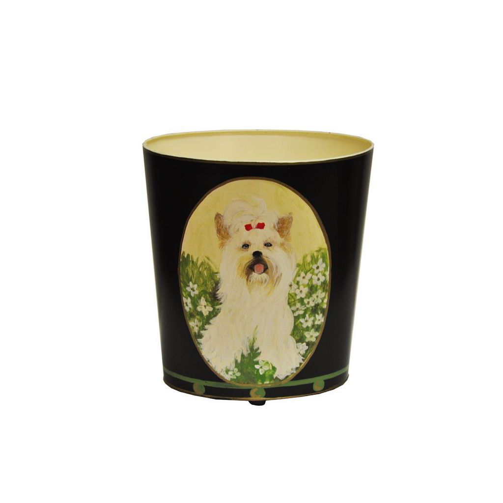 Yorkshire Terrier Wastebasket by Worlds Away