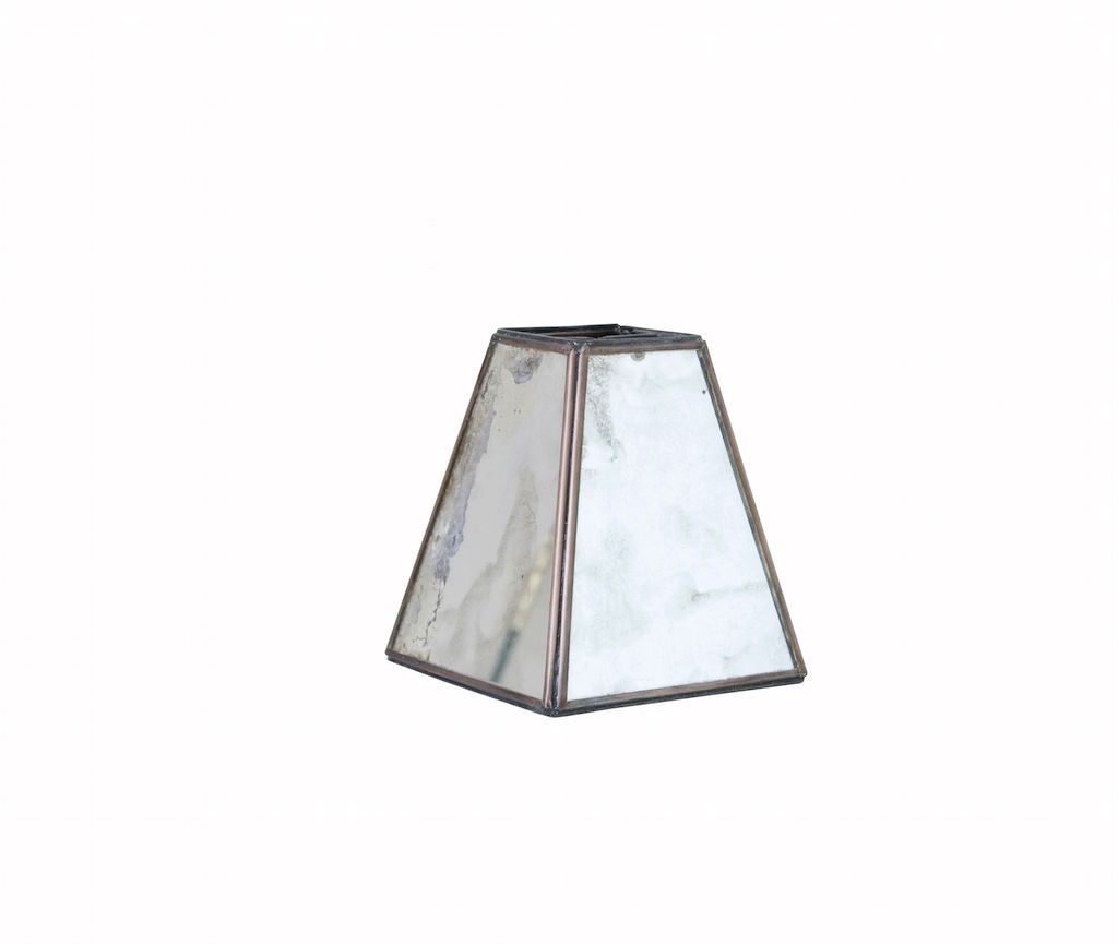 Antique Mirror Square Chandelier Shade