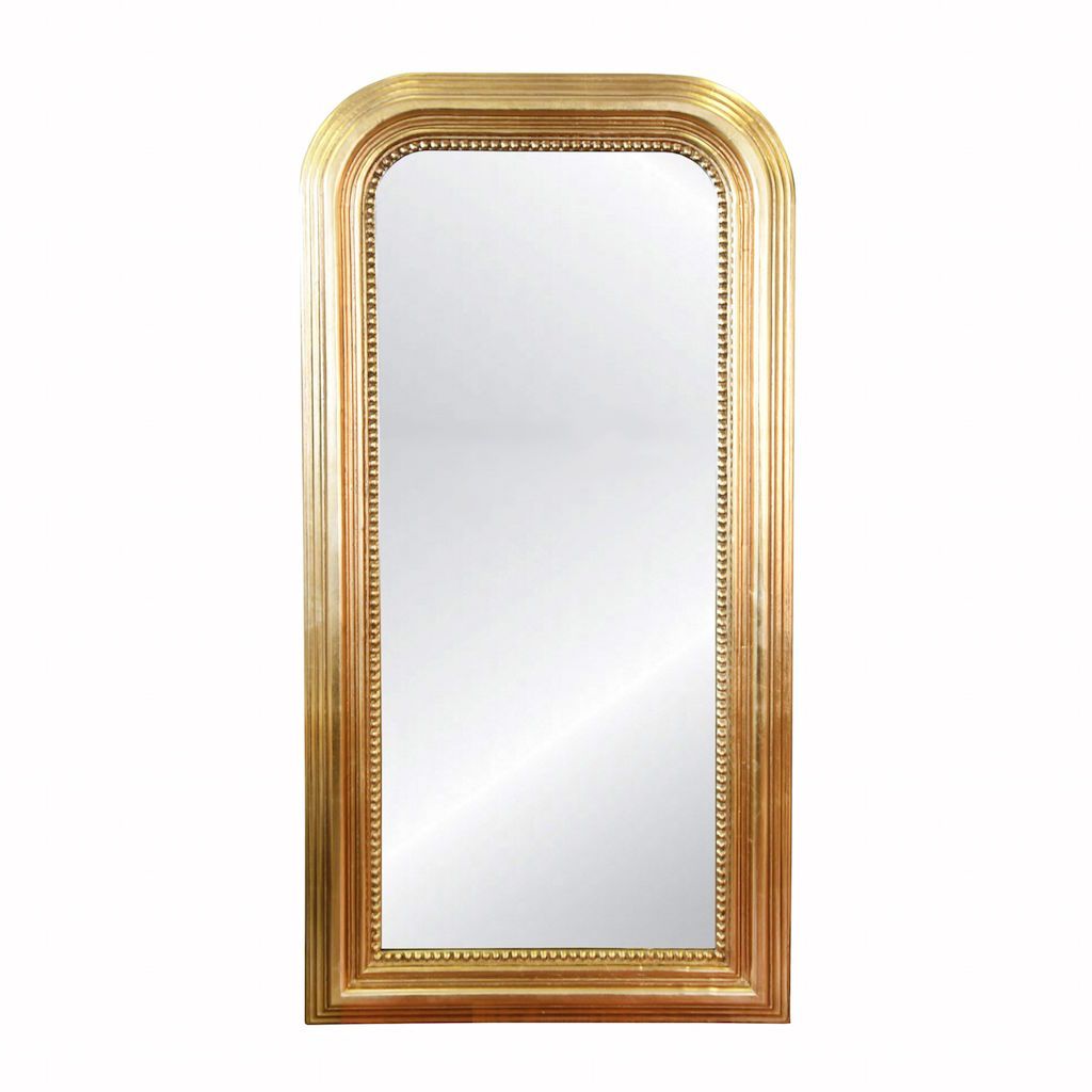 Waverly Gold Leaf Floor Mirror by Worlds Away