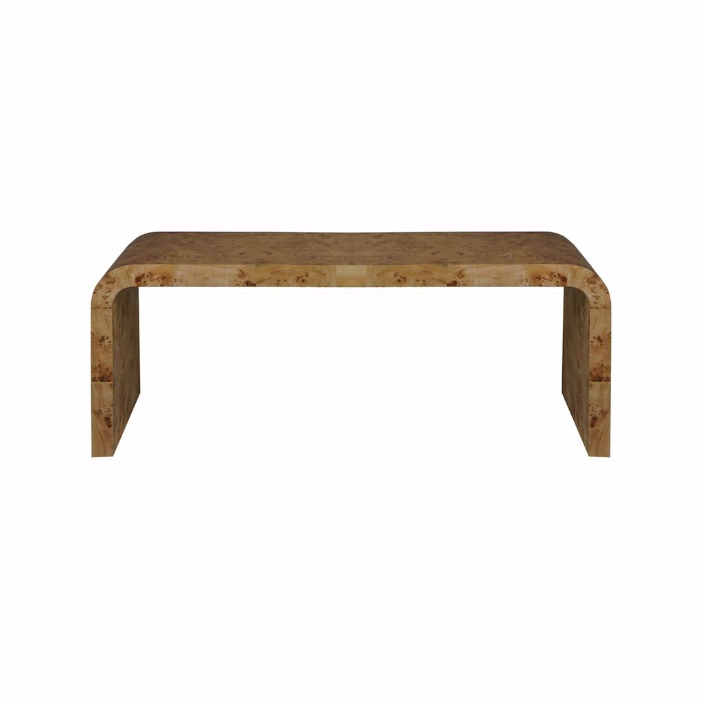 Newbury Light Burlwood Waterfall Coffee Table